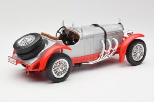 Mercedes SSK Strieborný & Červená Bburago 1:18 3009-M2 Kov – obrázok 2 z 6