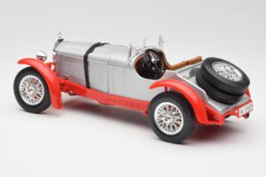 Mercedes SSK Strieborný & Červená Bburago 1:18 3009-M2 Kov – obrázok 5 z 6