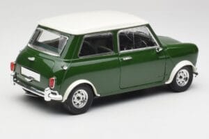 Mini Cooper S British Racing Zelený & Old English Biely Solido 1:18 8021 Kov – obrázok 3 z 8