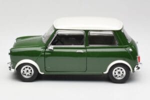 Mini Cooper S British Racing Zelený & Old English Biely Solido 1:18 8021 Kov – obrázok 4 z 8