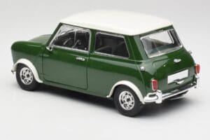Mini Cooper S British Racing Zelený & Old English Biely Solido 1:18 8021 Kov – obrázok 7 z 8