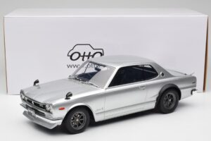 Nissan Skyline C10 2000 GT-R Strieborný Otto 1:12 G094 Živica – obrázok 6 z 6