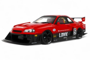 Nissan Skyline ER34 LB Super Silhouette Active Red GT Spirit 1:18 GT570 Živica