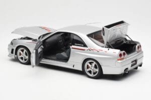Nissan Skyline GT-R R33 R-Tune Strieborný AUTOart 1:18 77326 Kov – obrázok 5 z 8