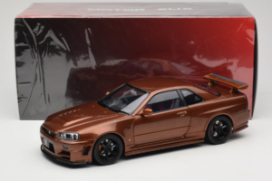 Nissan Skyline GT-R R34 Customized Metallic Bronze MotorHelix 1:18 M83414 Kov – obrázok 8 z 8