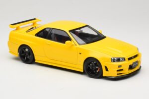 Nissan Skyline GT-R R34 Customized Version Žltý MotorHelix 1:18 M83412 Kov – obrázok 6 z 8