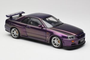 Nissan Skyline GT-R R34 V-Spec Midnight Fialový AUTOart 1:18 77305 Kov – obrázok 6 z 8