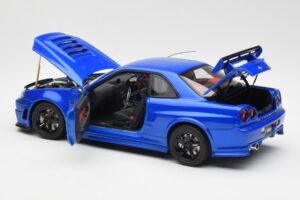 Nissan Skyline GT-R R34 NISMO Z-Tune Bayside Modrý AUTOart 1:18 77354 Kompozit – obrázok 5 z 8