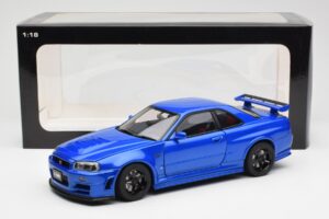 Nissan Skyline GT-R R34 NISMO Z-Tune Bayside Modrý AUTOart 1:18 77354 Kompozit – obrázok 8 z 8