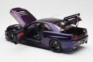 Nissan Skyline GT-R R34 NISMO Z-Tune Midnight Fialový III AUTOart 1:18 77464 Kompozit – obrázok 5 z 8