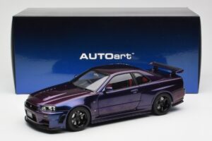 Nissan Skyline GT-R R34 NISMO Z-Tune Midnight Fialový III AUTOart 1:18 77464 Kompozit – obrázok 8 z 8