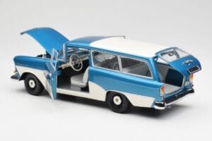 Opel Rekord P1 Caravan Modrá Metalíza Minichamps 1:18 180043210 Kov – obrázok 5 z 8