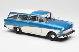 Opel Rekord P1 Caravan Modrá Metalíza Minichamps 1:18 180043210 Kov – obrázok 6 z 8