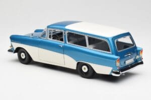 Opel Rekord P1 Caravan Modrá Metalíza Minichamps 1:18 180043210 Kov – obrázok 7 z 8