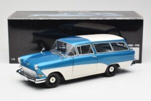 Opel Rekord P1 Caravan Modrá Metalíza Minichamps 1:18 180043210 Kov – obrázok 8 z 8