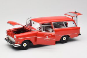Opel Rekord P1 Caravan Feuerwehr Neuenkirchen Minichamps 1:18 180043291 Kov – obrázok 2 z 8