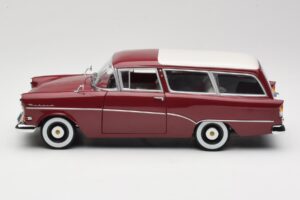 Opel Rekord P1 Caravan Červený Minichamps 1:18 180043211 Kov – obrázok 4 z 8