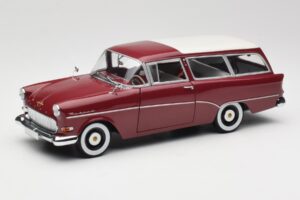 Opel Rekord P1 Caravan Červený Minichamps 1:18 180043211 Kov