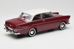 Opel Rekord P2 Tmavo Červený & Biely BoS Models 1:18 BOS415 Živica – obrázok 2 z 6