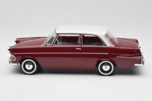 Opel Rekord P2 Tmavo Červený & Biely BoS Models 1:18 BOS415 Živica – obrázok 3 z 6