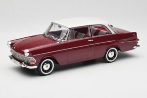 Opel Rekord P2 Tmavo Červený & Biely BoS Models 1:18 BOS415 Živica