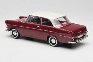 Opel Rekord P2 Tmavo Červený & Biely BoS Models 1:18 BOS415 Živica – obrázok 5 z 6