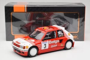 Peugeot 205 T16 #3 B. Darniche / A. Mahe Rally Ypres 1985 IXO 1:18 18RMC135 Kov – obrázok 6 z 6