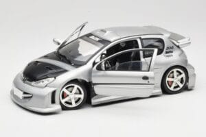 Peugeot 206 MTK Strieborný Solido 1:18 1817 Kov – obrázok 2 z 8