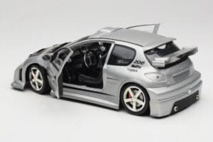 Peugeot 206 MTK Strieborný Solido 1:18 1817 Kov – obrázok 5 z 8