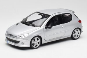 Peugeot 206 RC Aluminium Strieborný Norev 1:18 184726 Kov