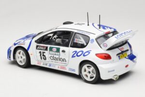 Peugeot 206 WRC #15 G. Panizzi / H. Panizzi WRC 1999 Solido 1:18 9016 Kov – obrázok 7 z 8