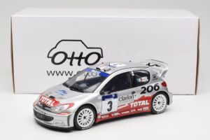 Peugeot 206 WRC #3 G. Panizzi / H. Panizzi Rally Tour de Corse 2002 Otto 1:18 OT1085 Živica – obrázok 6 z 6