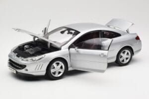 Peugeot 407 Coupe Strieborný Norev 1:18 184747 Kov – obrázok 2 z 8