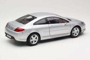 Peugeot 407 Coupe Strieborný Norev 1:18 184747 Kov – obrázok 3 z 8