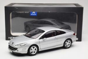 Peugeot 407 Coupe Strieborný Norev 1:18 184747 Kov – obrázok 8 z 8