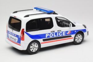 Peugeot Partner Police Modrý Norev 1:18 184891 Kov – obrázok 2 z 6