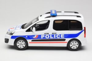 Peugeot Partner Police Modrý Norev 1:18 184891 Kov – obrázok 3 z 6