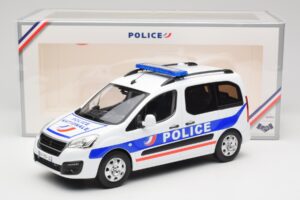 Peugeot Partner Police Modrý Norev 1:18 184891 Kov – obrázok 6 z 6