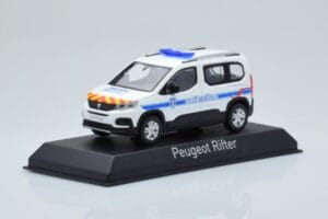 Peugeot Rifter Police Municipale Biely Norev 1:43 479067 Kov – obrázok 2 z 4