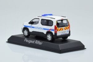 Peugeot Rifter Police Municipale Biely Norev 1:43 479067 Kov – obrázok 3 z 4