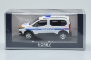 Peugeot Rifter Police Municipale Biely Norev 1:43 479067 Kov – obrázok 4 z 4