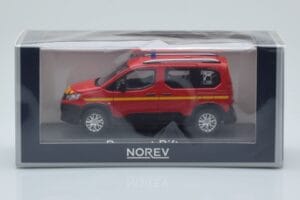 Peugeot Rifter Pompiers Červený Norev 1:43 479069 Kov – obrázok 4 z 4