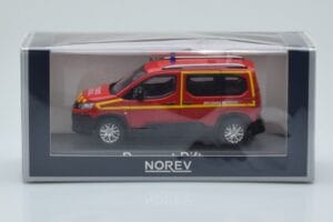 Peugeot Rifter Pompiers Secours Medical Červený Norev 1:43 479070 Kov – obrázok 4 z 4