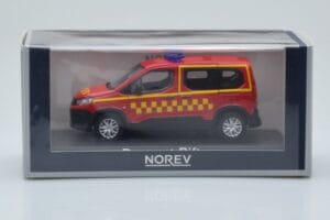 Peugeot Rifter Sapeurs Pompiers Červený Norev 1:43 479071 Kov – obrázok 4 z 4