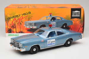 Plymouth Fury Beverly Hills PD Modrý GreenLight 1:18 19069 Kov – obrázok 8 z 8