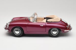 Porsche 356B Kabriolet Baklažán Bburago 1:18 3021-M4 Kov – obrázok 4 z 8