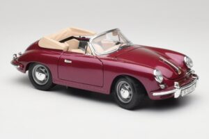 Porsche 356B Kabriolet Baklažán Bburago 1:18 3021-M4 Kov – obrázok 6 z 8