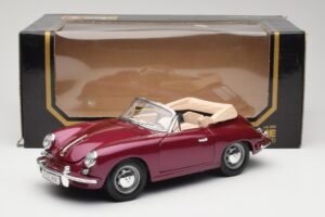 Porsche 356B Kabriolet Baklažán Bburago 1:18 3021-M4 Kov – obrázok 8 z 8