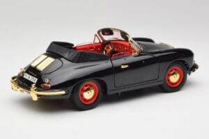 Porsche 356B Kabriolet Čierny Bburago 1:18 3031D Kov – obrázok 3 z 8