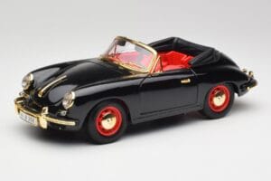 Porsche 356B Kabriolet Čierny Bburago 1:18 3031D Kov